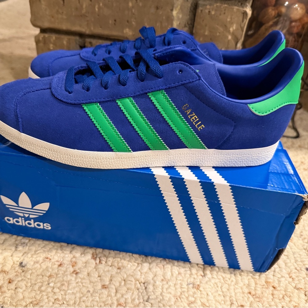 Adidas Gazelle Blue‎ and Green Originals Men’s Size 10 NEW